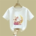 thumbnail image 6 of Spazoro Girls T-Shirts Tee, 100%Cotton Crew Neck Short Sleeve Cute Print Casual Tops for Kids White Size 1, 6 of 6