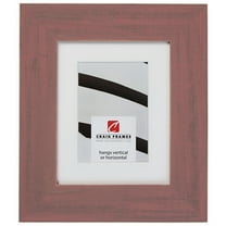 Craig Frames Jasper Wide, 12x16 inch Country Weathered Red Picture Frame Matted for an 8x12 Photo