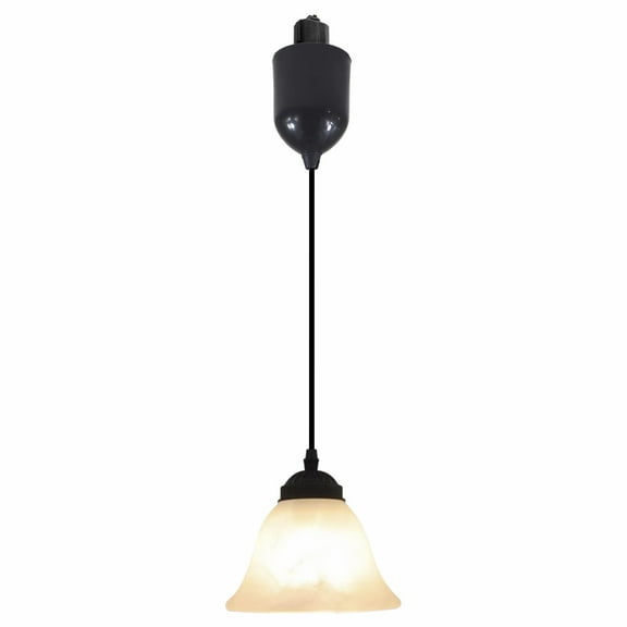 Kiven J-Type track lighting pendants Adjustable Height,1-Light Modern Frosted Glass J track pendant lights,Decorative Track Lighting Fixture for Kitchen Island Hallway TB3512