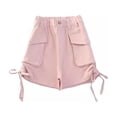 thumbnail image 5 of Liyamei Girls Cargo Shorts with High Waist and Wide Leg for Summer Play Size 7-15,Pink, 5 of 5