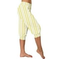 thumbnail image 2 of LIaqionyy Women Striped Capri Pants High Waisted Yoga Sweatpants Lounge Cropped Jogger Pant with Pockets, 2 of 6