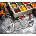 thumbnail image 5 of 2-Inch Manual Stainless Steel Grinder - Heavy-Duty Handheld Grain, Spice, and Coffee Mill with Ultra-Fine Powder, Strong Magnetic Lid, and Sharp Blades for Kitchen and Camping Use, 5 of 7