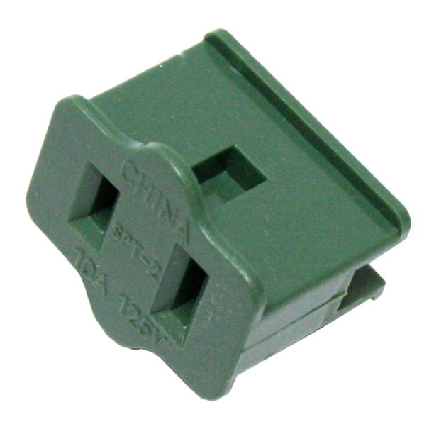 Action Lighting 00106 Green Female Polarized 10 Amp Zip Wire Plug (12