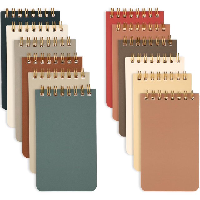 xianlin-Note Pads - Aesthetic Spiral Notebook Small 3 x 5 Inches, Pocket Notebook 12 Pack, College Ruled Spiral Notepads With 60 Sheets /120 Lined Pages, A7 Mini Notebooks for Work, School, Travel -1