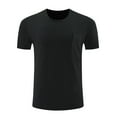 thumbnail image 2 of Zylanna Men's Casual T-Shirts, Solid Color Short Sleeve Fashion Crew Neck Shirts for Men Tee Black Size 2XL, 2 of 8