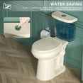thumbnail image 4 of 19 Inch Tall Toilet for Seniors, ADA High Toilet, Comfort Bowl Height Bathroom Toilet, Two-Piece Dual Flush 1.1/1.6 GPF, 12 Inch Rough In,Bone Color, Round Bowl for Small Bathroom, 4 of 9