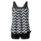 thumbnail image 5 of Trajes de baño tankini para mujer Trajes de baño de dos piezas con espalda de tiras y estampado conservador para mujer Traje de baño de dos piezas para mujer, 5 of 9