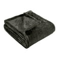 thumbnail image 3 of Superior Super Soft Plush Fleece Blanket 90" x 106", Bed & Couch Blankets, King, Charcoal, 3 of 10