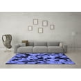 thumbnail image 3 of Ahgly Company Machine Washable Indoor Rectangle Oriental Blue Modern Area Rugs, 3' x 5', 3 of 4