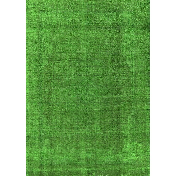 Ahgly Company Indoor Rectangle Oriental Green Industrial Area Rugs, 5' x 8'