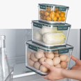 thumbnail image 2 of Recipientes de vidrio para almacenar alimentos con tapas Organizador de refrigerador de cocina Contenedores herméticos duraderos A prueba de fugas Apto para lavavajillas para alimentos Bebidas Frutas, 2 of 7