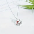thumbnail image 6 of Mushroom Necklace for Women Mom Christmas Birthday Gift Necklaces for Best Friend Girlfriend Wife Red Mushroom Half Moon Necklace Xmas Presents for Daughter Mom Niece Silver Chain Necklace, 6 of 6