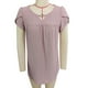 thumbnail image 2 of Camiseta de verano para mujer camisetas de manga corta con pétalos holgados de color puro estilo informal calado transpirable para exteriores ANGGREK Otros, 2 of 3