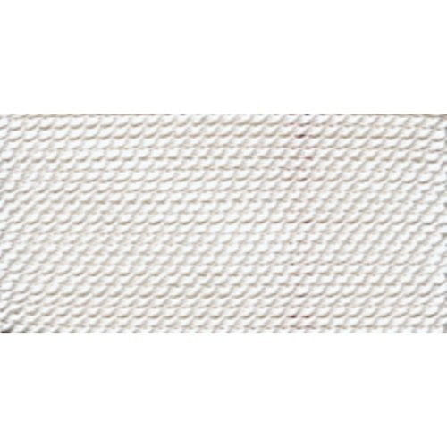 100% Silk Beading Thread, White, Size 5, 10 Pack
