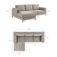thumbnail image 4 of Modway Roscoe Left-Facing Fabric Sectional Sofa with Chaise in Gray, 4 of 7