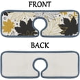 thumbnail image 6 of SKYSONIC Faucet Absorbent Mat 4 Pcs Gold Autumn Leaves Kitchen Faucet Splash Catcher Washable Counter Drying Pads Behind Faucet for Kitchen Bathroom, 6 of 7