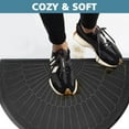 Gray Semicircle Door Mats Outdoor, Durable Rubber Mats Front