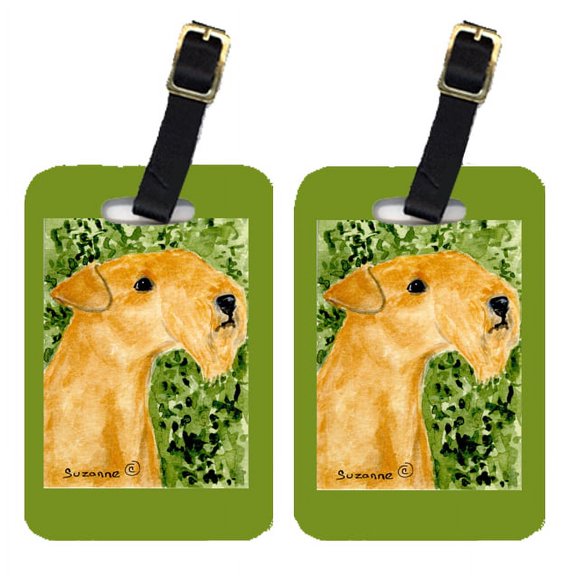 Pair of 2 Lakeland Terrier Luggage Tags