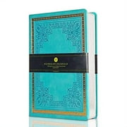 VICTORIA'S JOURNALS Leatherette Vintage Journal Hard Cover Lined Notebook Old Looking Travel Diary, A5 Size 5.7'' x 8.1''