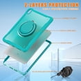 thumbnail image 6 of ELEHOLD Rugged Case For iPad Pro 11 2024 Hybrid Shockproof Cover [360 Rotating Stand] [Hand Grip] [Pencil Holder] [Detachable Shoulder Strap] Kids Case, Blue, 6 of 15