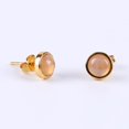 thumbnail image 1 of Women Gold Color Ear Piercing Stone Bead Onyx Black Crystal Earring, 1 of 6