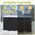 thumbnail image 4 of Homall 98 Gallon Deck Box with Lockable Lid, Waterproof Outdoor Storage Container for Patio, Garden & Backyard, Black, 4 of 7