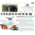 thumbnail image 2 of AECOJOY 12' x 12' Outdoor Storage Shed with Lockable Door Patio Metal Garden Storage Building in Dark Gray for Outside, 2 of 7