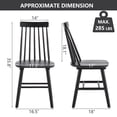 thumbnail image 4 of 17.5''W Farmhouse Dining Chairs Set of 6, 7-Spindle Windsor Solid Wood Chair for Kitchen & Dining Room, Black, 4 of 7