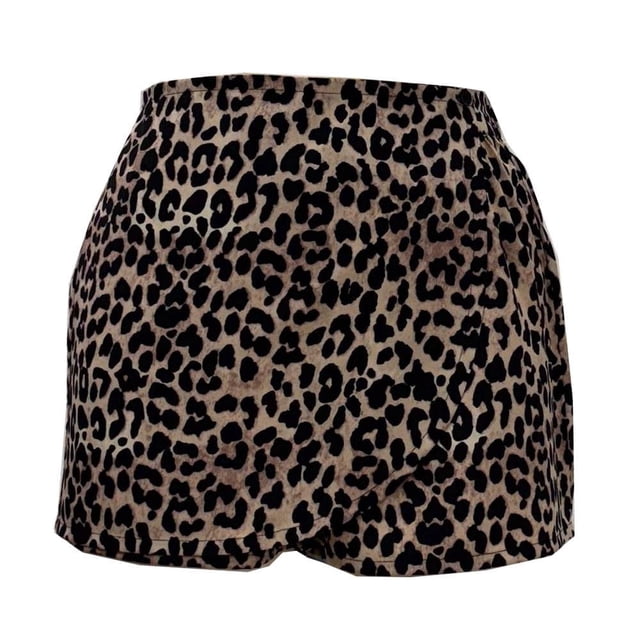 Ropa de Playa Ocean Pacific para Mujer Short Tipo Falda, Elástico en Cintura, Animal Print Multicolor Talla M