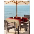 thumbnail image 3 of Outdoor Tablecloths with Umbrella Hole & Zipper, Dark Red Yellow Ombre 54x54 Inch Square Tablecloths, Farmhouse Modern Gradient Art Waterproof Table Cloth, Patio/Pool/Picnic Table Covers, 3 of 8