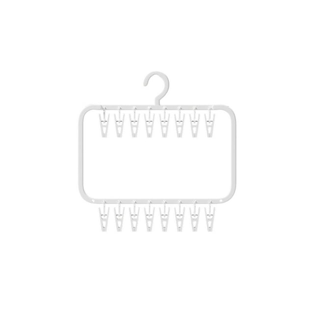 18/36 Clips Space-Saving Clothes Drying Rack,Adjustable Hanging Rack for Socks,Underwear,Non-Slip,Strong Clamp,Traceless Wall-Mounted Design,Dry Clothes Efficiently,Portable Organizer