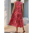 thumbnail image 6 of ZOELNIC Women's Summer Boho Dress Sleeveless V-Neck Maxi Sundress, Casual Loose Fit Tie-Dye Print Beach Dress, XL, 6 of 7