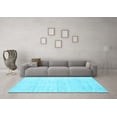 thumbnail image 3 of Ahgly Company Indoor Square Solid Light Blue Modern Area Rugs, 4' Square, 3 of 4