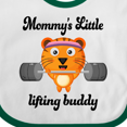 thumbnail image 4 of Inktastic Weightlifting Mommys Little Lifting Buddy Boys or Girls Baby Bib, 4 of 4