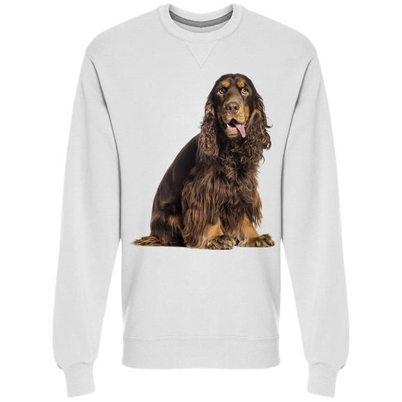 Cocker, Sticking Out His Tongue Sweatshirt Men -Image by Shutterstock, Male Medium