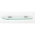 thumbnail image 6 of Alno Charlie's Collection 18" Glass Shelf with Brackets - Polished Brass, 6 of 7