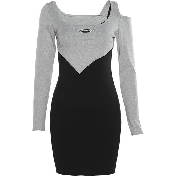 Vestidos bodycon de verano para mujer mini vestido de cóctel con un hombro fruncido hasta la rodilla
