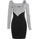 thumbnail image 1 of Vestidos bodycon de verano para mujer mini vestido de cóctel con un hombro fruncido hasta la rodilla, 1 of 6