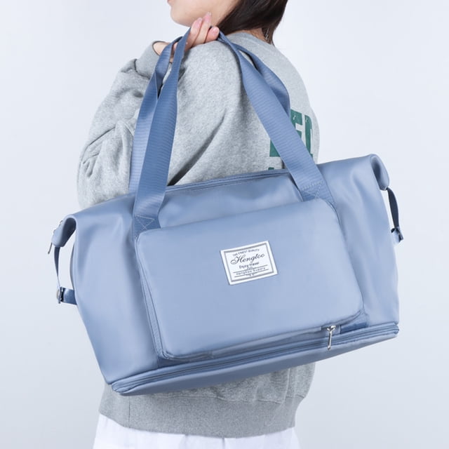 Bolsa de viaje tipo duffel para deportes y gimnasio con compartimento para zapatos | Organizador plegable tipo tote | Tela Oxford | Gran capacidad | Asa reforzada | Múltiples colores | 39x42x22 cm