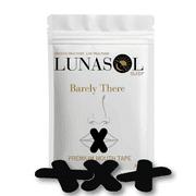 Lunasol Sleep "Barely There" Premium Mouth Tape. Promotes Nasal Breathing, Reduces Mouth Breathing, Minimizes Dry Mouth, Reduces Snoring, Supports Deeper Sleep Quality, Mental Recharge
