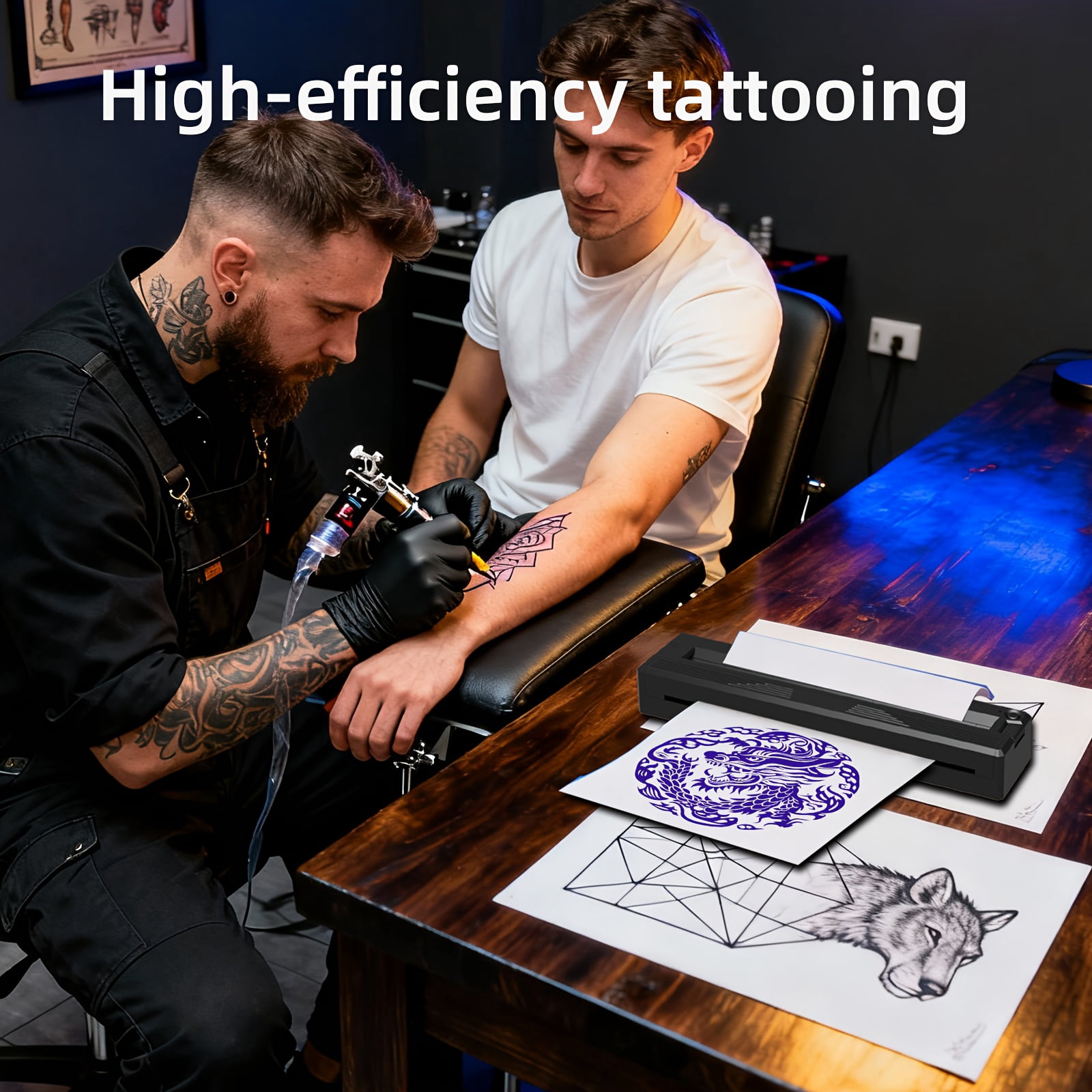 2026 New Tattoo Stencil Printer Machine for Tattoo Artists&Beginners,Compatible with Phone/Pc,Thermal Portable Inkless Wireless Printer