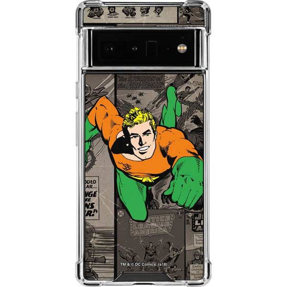 Skinit DC Comics Aquaman Mixed Media Google Pixel 6 Pro Clear Case