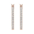 thumbnail image 2 of 1 Carat Prong Set Diamond Inside-out Hoop Earrings in 14K Rose Gold (I1-I2 Clarity), 2 of 3