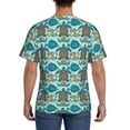 thumbnail image 3 of Bixox Men's Turtles And Seahorses Printed Short Sleeve Skinny Athletic T-Shirt, 3 of 6