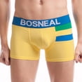 thumbnail image 4 of Maoxin Underwear For Men Pack Seamless Sexy Solid Color Letters Comfortable Breathable Boxers Underwear Mens Boxer Briefs Underwear Yellow S, 4 of 7