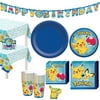 Party City Pokémon Classic Birthday Party Tableware Supplies for 24 Guests, Include Plates, Napkins, and Decorations
