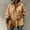 Khaki, variant on Summer Blouse for Women V Neck Ladies Blouse Rolled Cuffed Long Sleeve Blouse Button Down Dress Shirts Office Drop Shoulder Blouse Button Down Plaid Shacket Shirt Gauze Shirt Beige 3XL