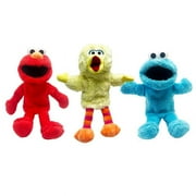 Sesame Street Elmo, Cookie Monster, and Big Bird-Perfect Quality Hand Puppets- 3 in 1 Set (Elmo,Cookie Monster,Big Bird Trio)