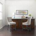 thumbnail image 2 of Madison Park Signature Ultra 25.5" Solid Wood Polyester Counter Stool in Cream, 2 of 9