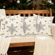 thumbnail image 1 of Funda de cojín navideña de terciopelo con copos de nieve | Cojín decorativo navideño de 45 x 45 cm para sofá y cama | Tejido jacquard nórdico rojo, verde y gris para decoración del hogar, 1 of 6